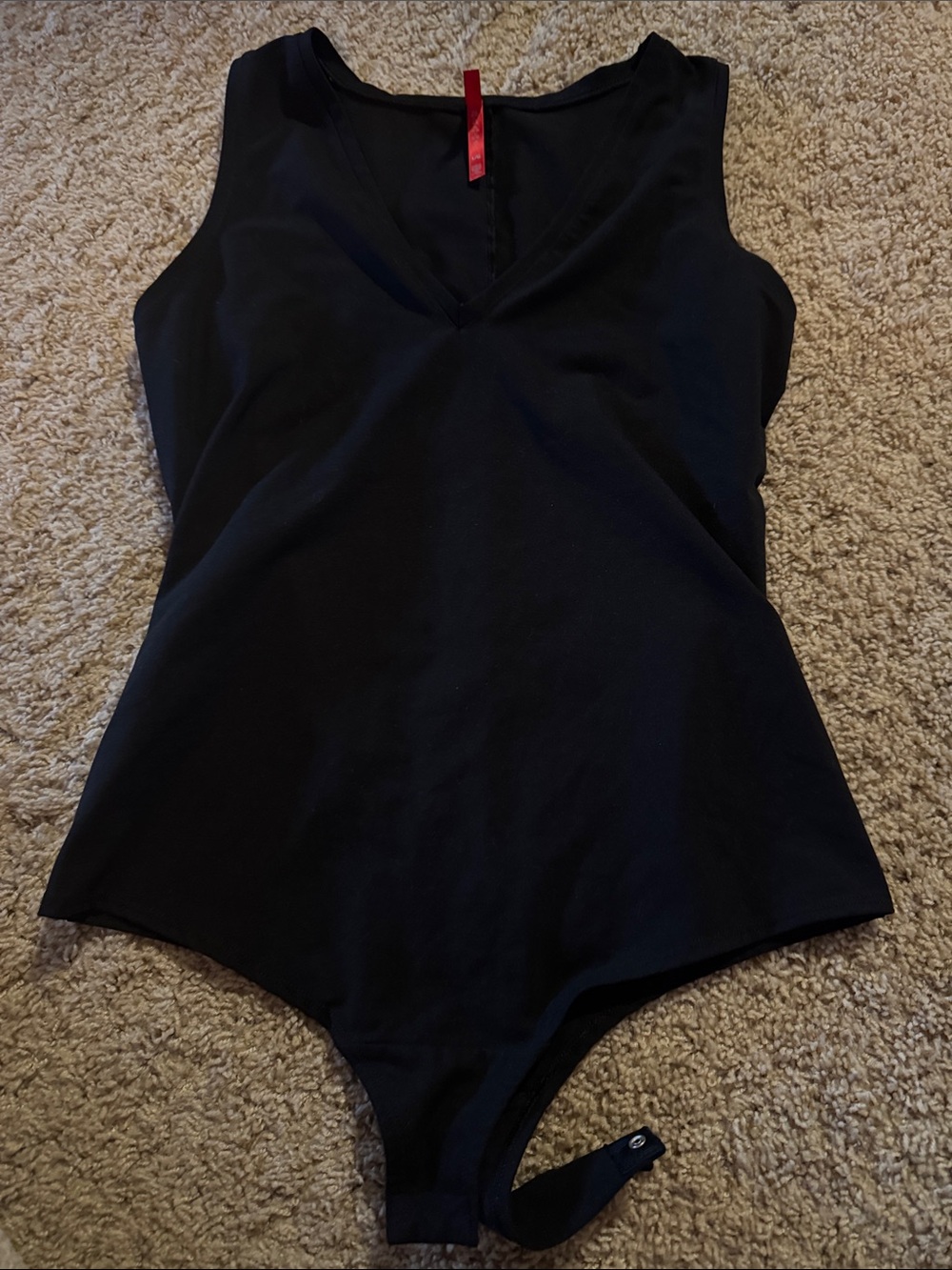 SPANX Black V-Neck Bodysuit